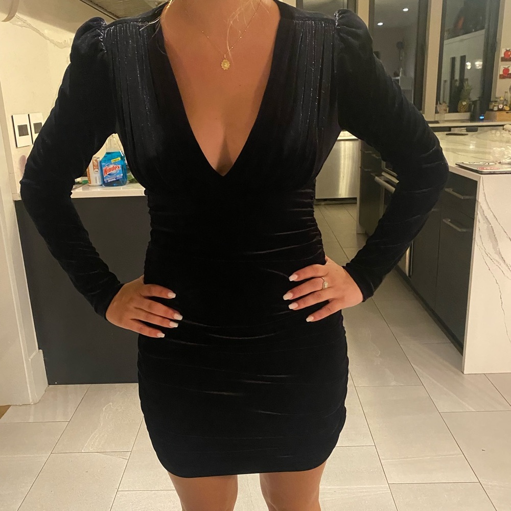 Beautiful BCBGmaxazria brand new mini dress. Velvet.